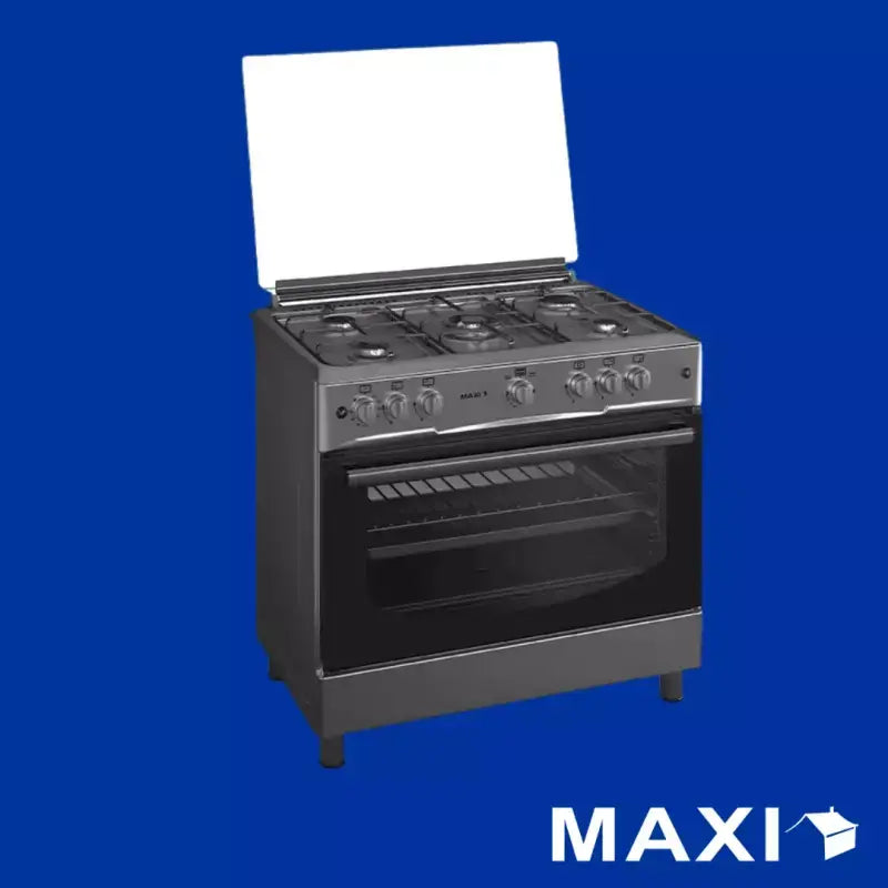 MAXI GAS COOKER 60*90 (5BURNERS) INOX 60 CM * 90 CM