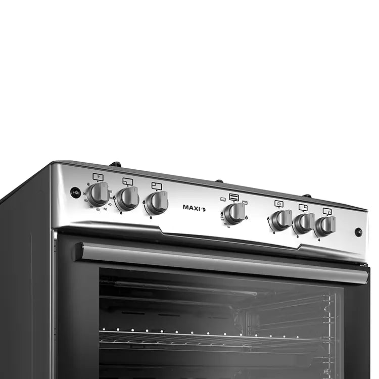 MAXI GAS COOKER 60*90 (5BURNERS) INOX 60 CM * 90 CM