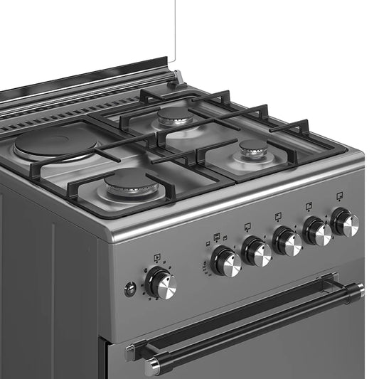 MAXI GAS COOKER 60CM*60CM M4 Inox 3 Gas & 1 Electrical