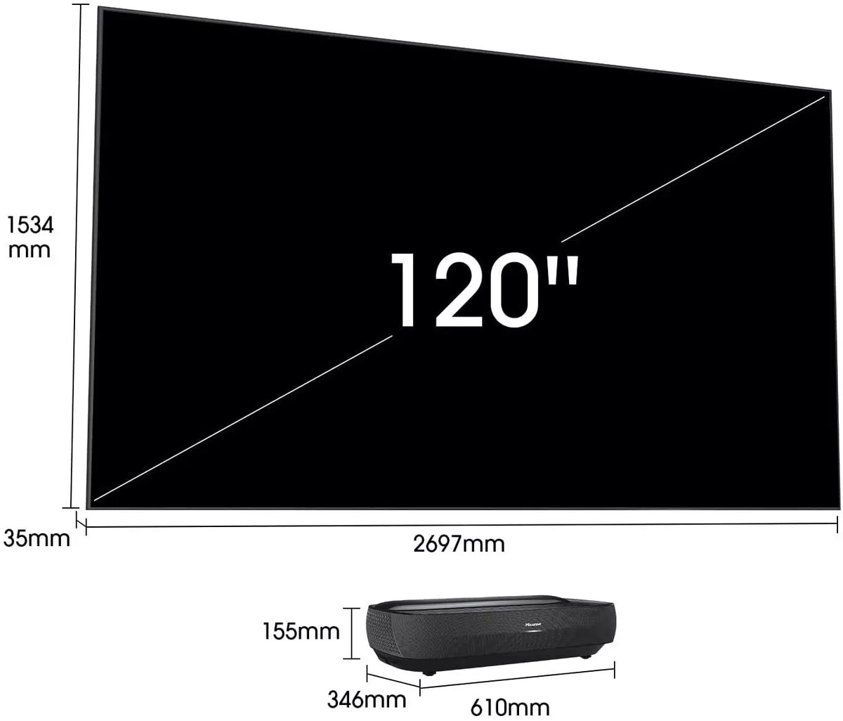 HISENSE TV120L9G HIS TV 120