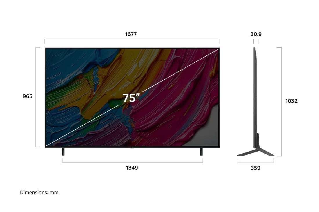 LG TV75QNED80A6A 75 inch QNED AI THINK