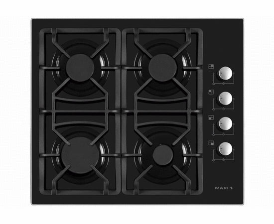 Maxi Table Top Gas Cooker 60*60 T-840 (4B) Black